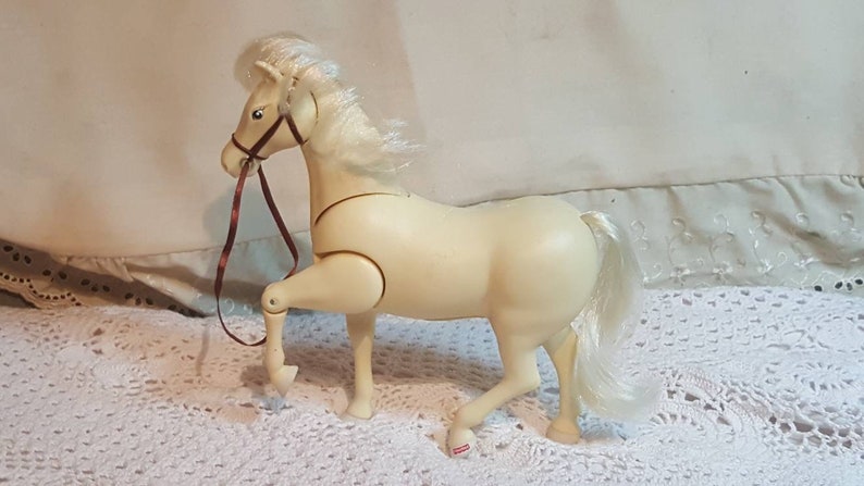 white barbie horse
