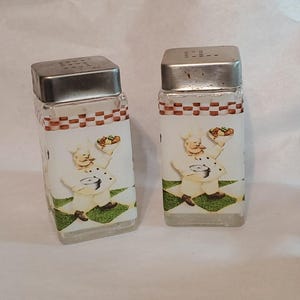 Fat Chef Salt Pepper Shakers Italian Kitchen Spice