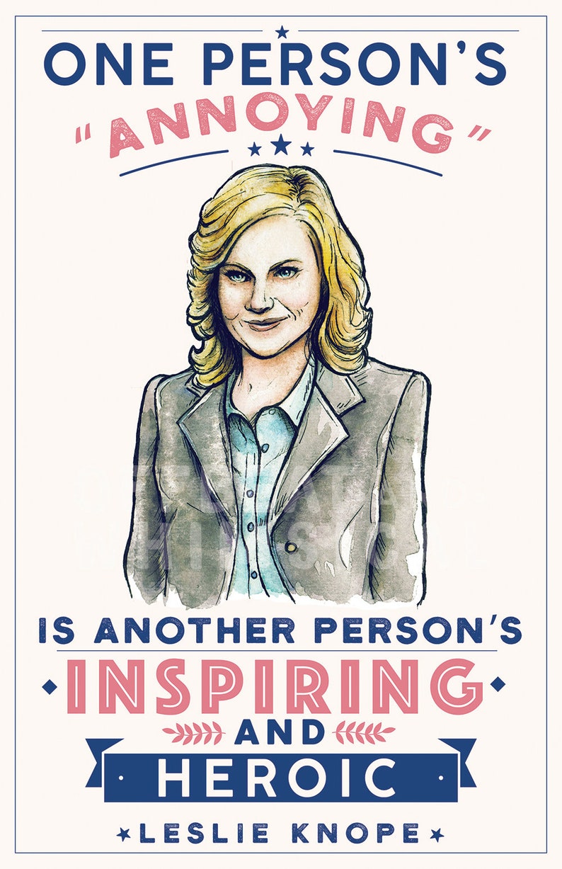 Parks and Rec Motivational Inspirational Poster Print Set | Etsy