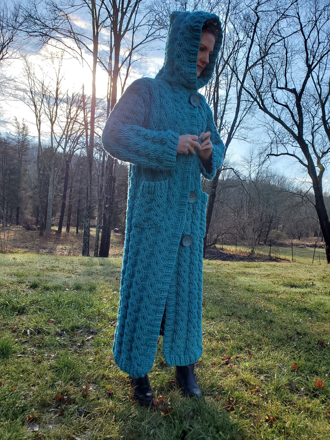 Crochet Winter Coat Duster Jacket Crochet Jacket Pattern in English