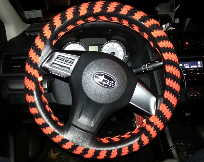 Crochet Steering Wheel Cover Steering Wheel Cozy Car Etsy