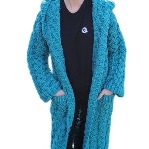 Crochet Jacket Pattern PDF - duster jacket- crochet sweater pattern in English, crochet pattern, easy crochet jacket pattern