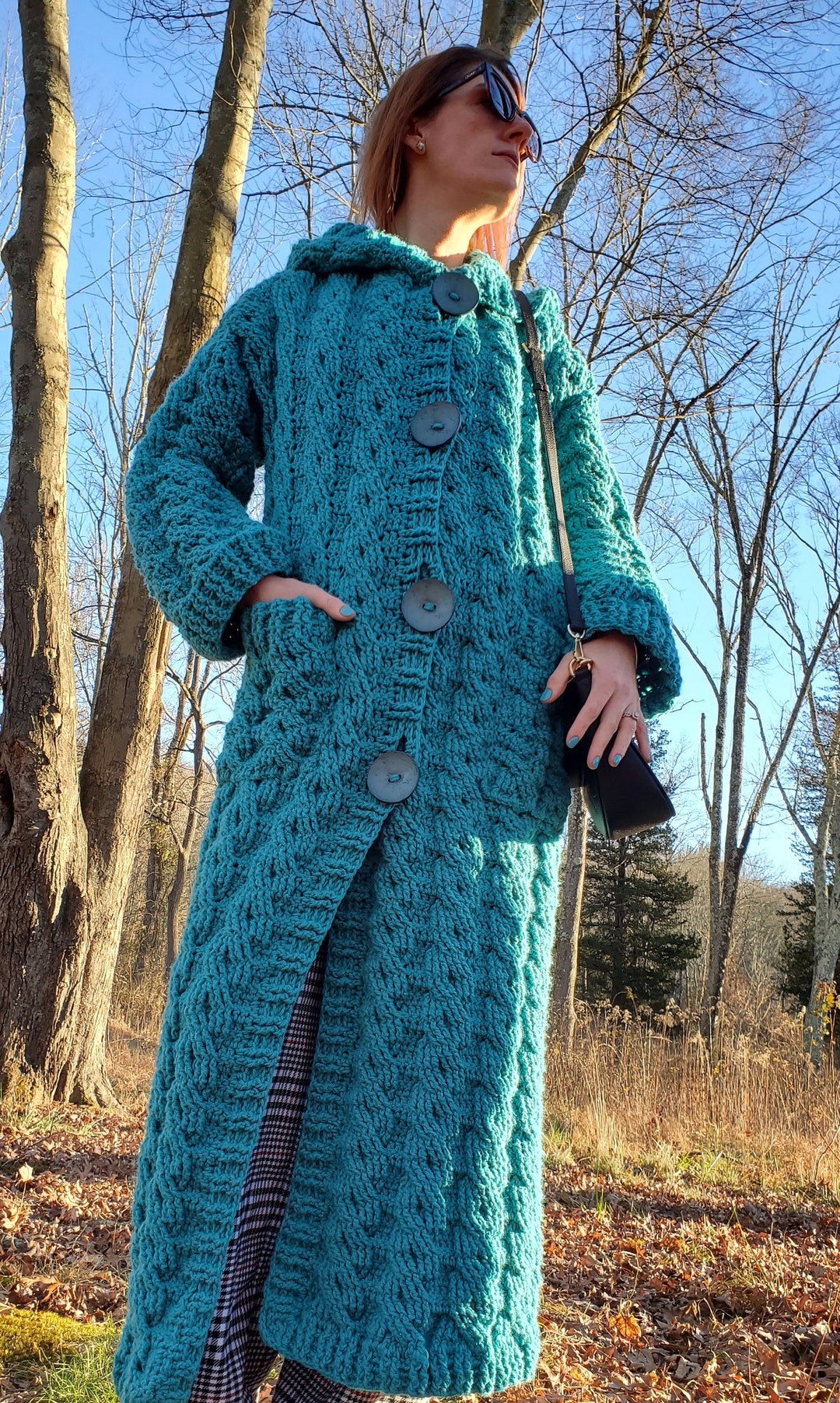 Crochet Winter Coat Duster Jacket Crochet Jacket Pattern in English