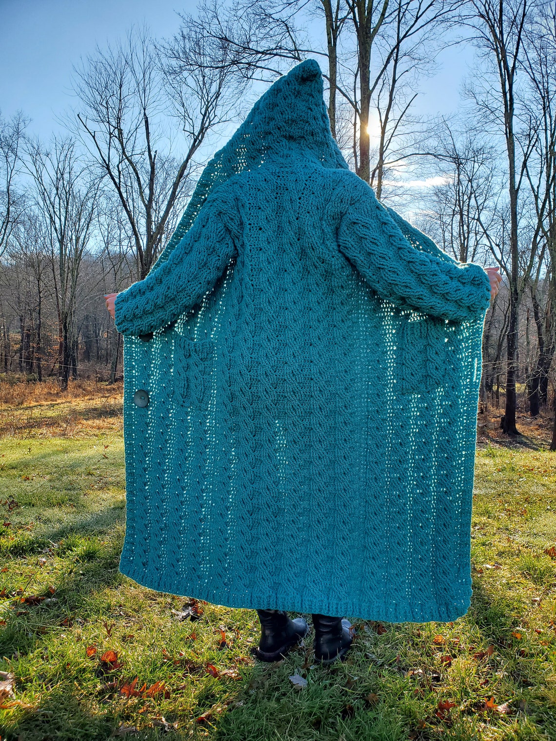 Crochet Winter Coat Duster Jacket Crochet Jacket Pattern in English