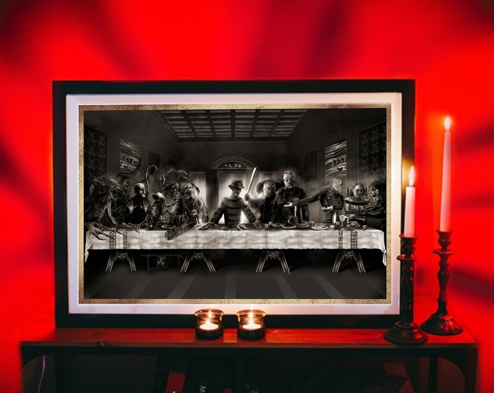 Horror Characters The Last Supper Poster Print Horror Movie | Etsy