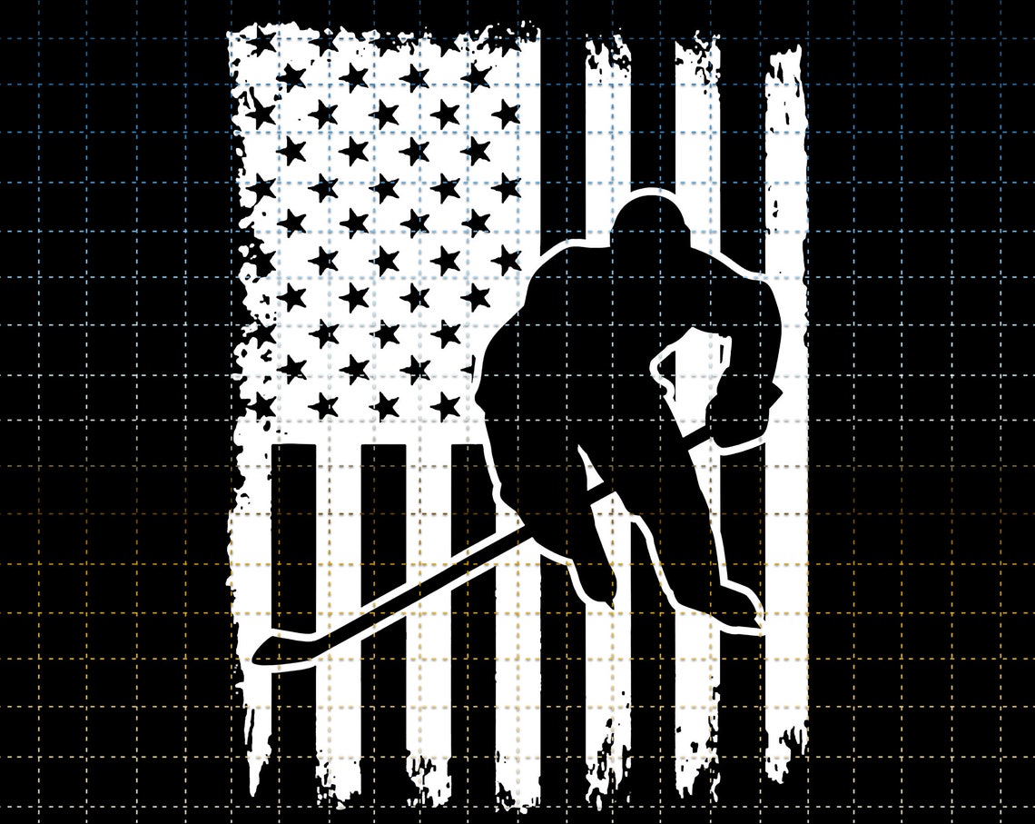 America Hockey Flag PNG Printable Hockey Player Png Sports | Etsy