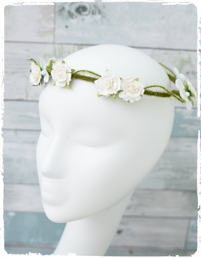 Rustic Wedding Bridal Headpiece Cream Wedding Headpiece Rustic Bridal Hair Rustic Headpiece Floral Headpiece Wedding Rustic Hair