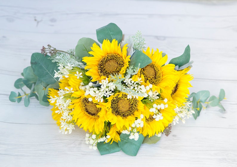 Sunflower Bouquet Yellow Bouquet Rustic Bouquet Wild Flower Etsy