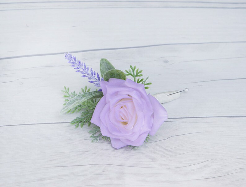 Rustic Boutonniere Lavender Boutonniere Purple Boutonniere Boho Boutonniere Wedding Boutonniere Silk Boutonniere Silk Wedding