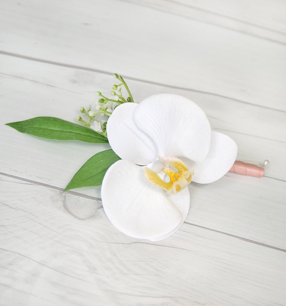 Orchidée Boutonnière Mariage Boutonnière Soie Boutonnière - Etsy Canada