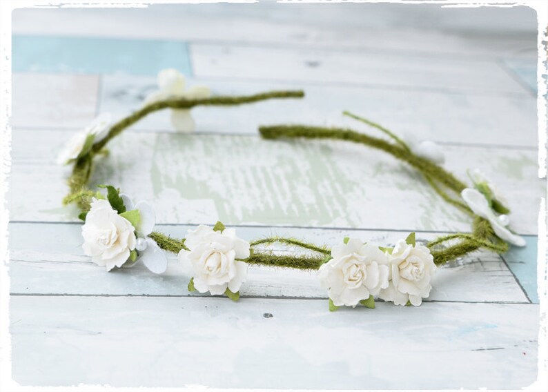 Rustic Wedding Bridal Headpiece Cream Wedding Headpiece Rustic Bridal Hair Rustic Headpiece Floral Headpiece Wedding Rustic Hair
