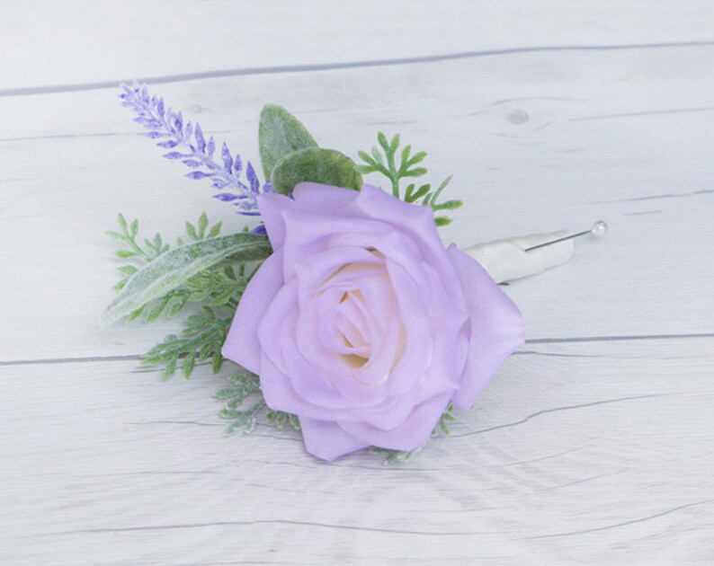 Rustic Boutonniere Lavender Boutonniere Purple Boutonniere Boho Boutonniere Wedding Boutonniere Silk Boutonniere Silk Wedding