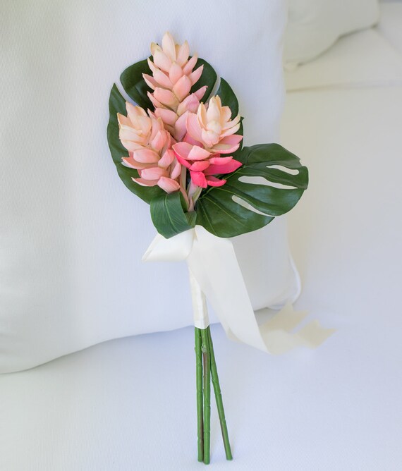 Boho Wedding Bouquet Tropical Bouquet Hawaii Wedding Boho Etsy