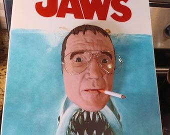 JAWS Chief Brody 3d wall art on canvas 11x14  ready to hang