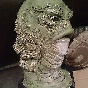 Creature from the black lagoon Gillman life size head bust horror image 5