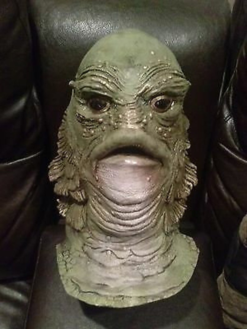 Creature from the black lagoon Gillman life size head bust horror image 1