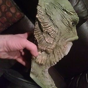 Creature from the black lagoon Gillman life size head bust horror image 3