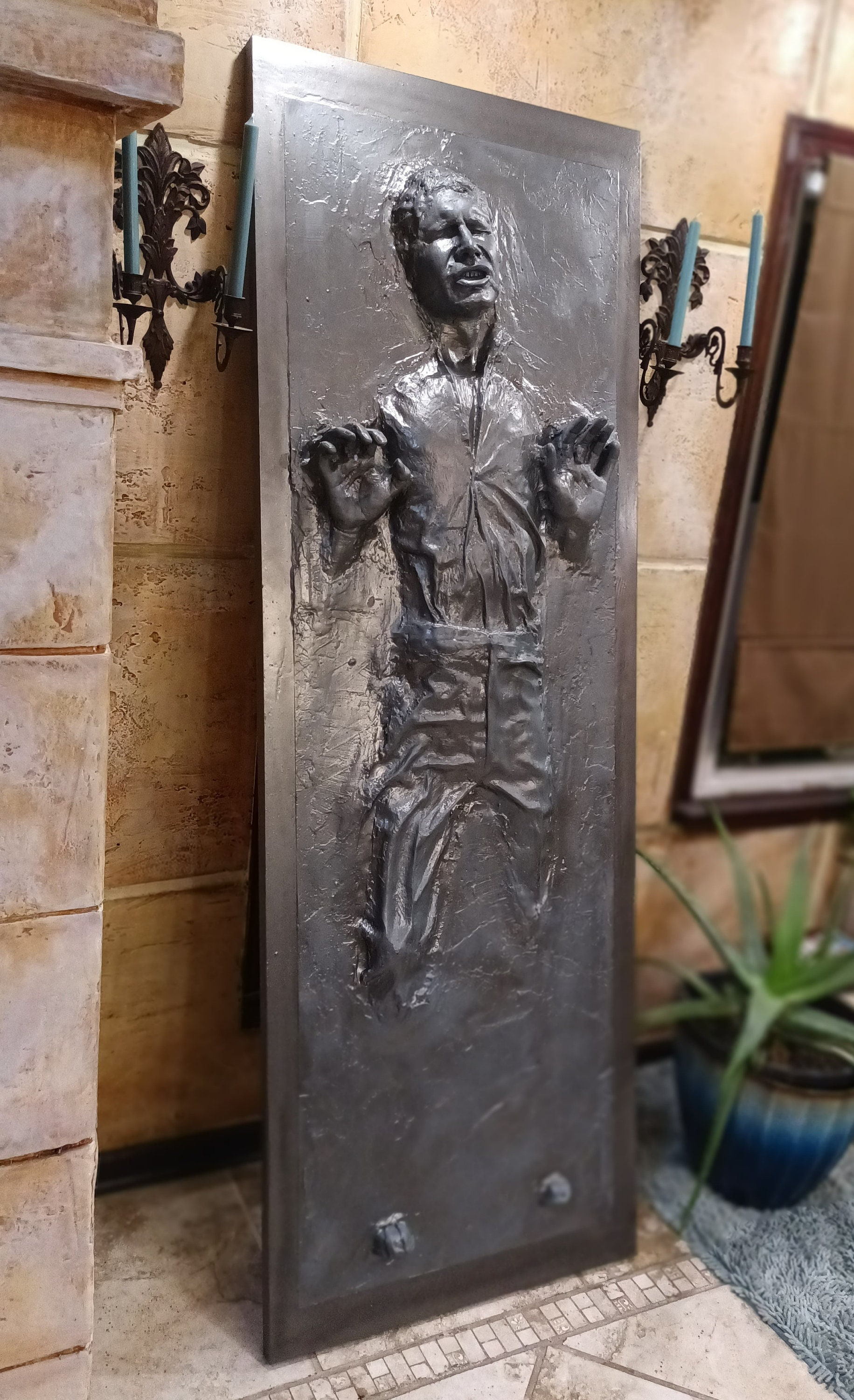 Carbonite Star Wars Han Solo Mandalorian Full Size Prop Statue Etsy