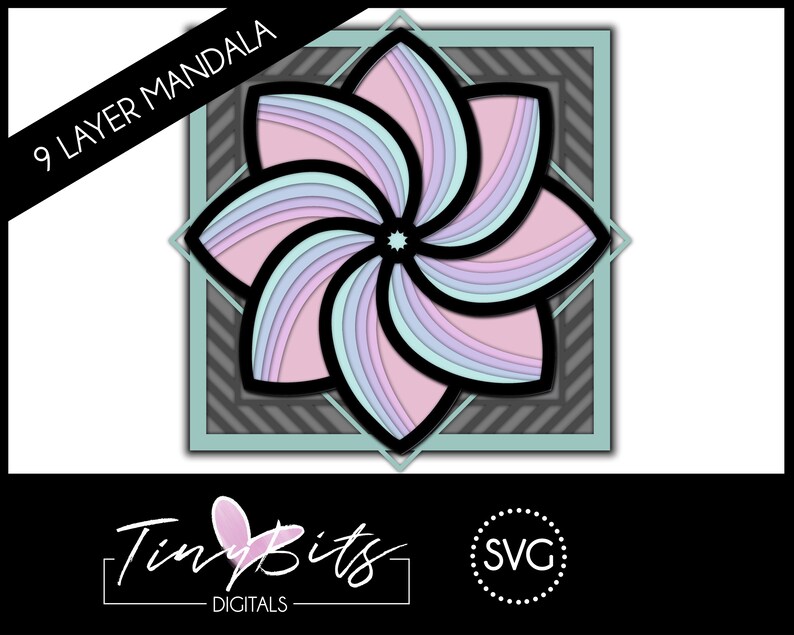 Download 9 Layer Mandala Cut File Mandala SVG Multi-layer cut file ...