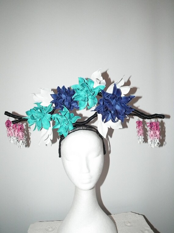 BLUE GEISHA Race Day Hat/spring Races 