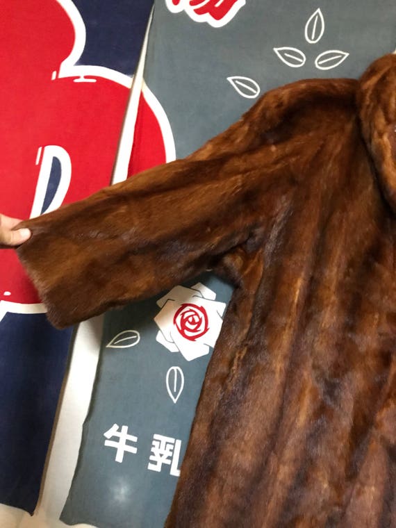 Vintage red brown mink coat from Japan Emba - image 3