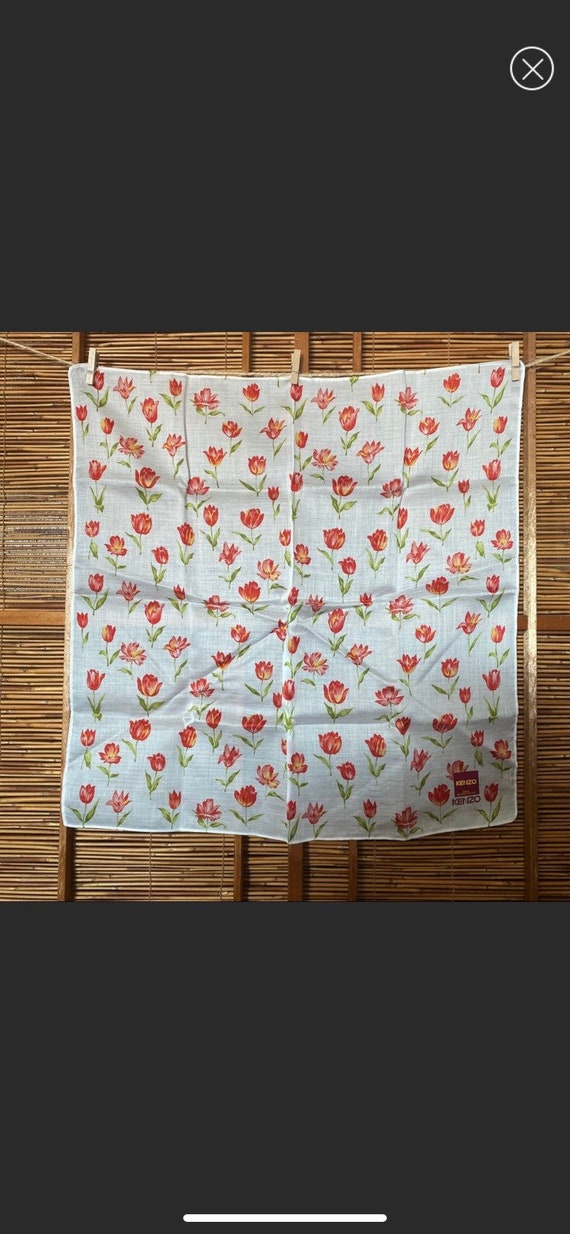 Kenzo 100% cotton scarf/ handkerchief/ bandana