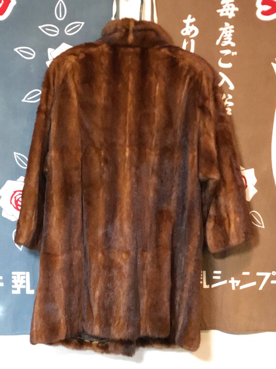 Vintage red brown mink coat from Japan Emba - image 8