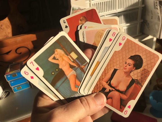 570px x 428px - Vintage Nudie nude lady playing cards from ASAHI Breweries Ltd Japan  advertising promotional