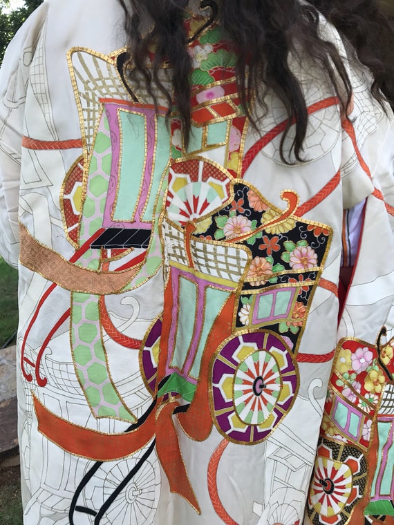 Vintage Japanese uchikake wedding kimono great fo… - image 1