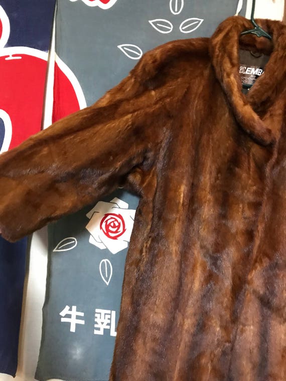 Vintage red brown mink coat from Japan Emba - image 7