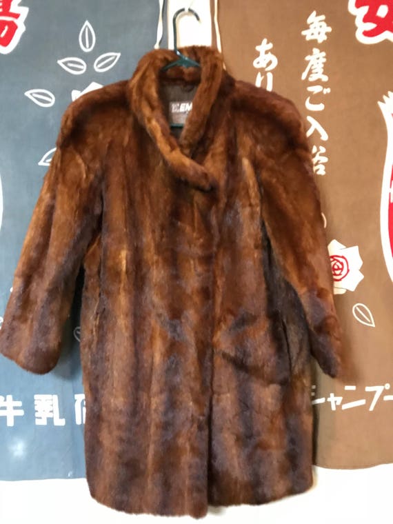 Vintage red brown mink coat from Japan Emba - image 1