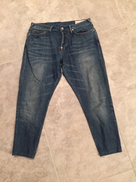 Vintage Japanese Evisu jeans unique design. Authen