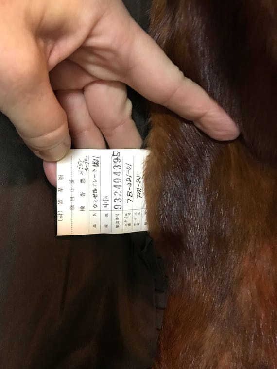 Vintage red brown mink coat from Japan Emba - image 5