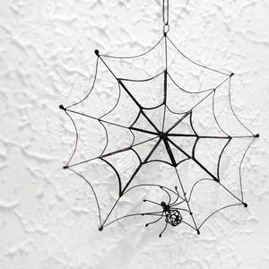 Spider Web Halloween decoration, Stained Glass Suncatchers Spooky Home Decor Horror Fall Season Ornament image 4