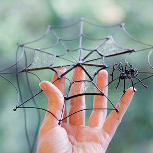 Spider Web Halloween decoration, Stained Glass Suncatchers Spooky Home Decor Horror Fall Season Ornament image 2