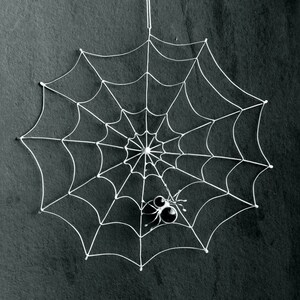 Silver Spider Web Halloween Decor, Wall Hanging Suncatchers, Spooky Home Decoration, Horror Fall Season Ornament