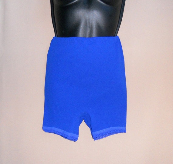 women's thermal underwear L size vintage Ladies blue shorts