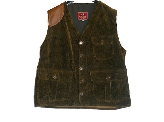 Hunter's velvet vest vintage Italy green army vel