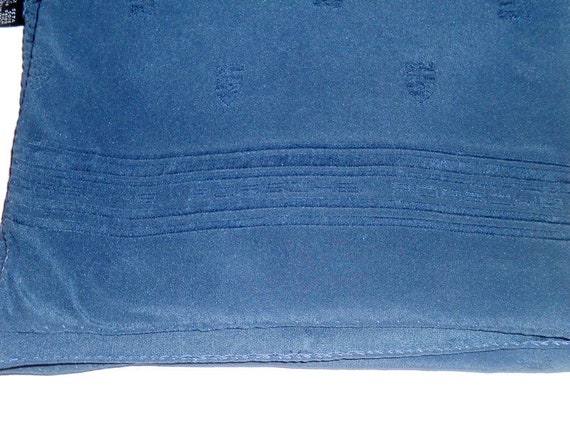 Sciarpa quadrata in seta blu Sciarpa grande vinta… - image 7