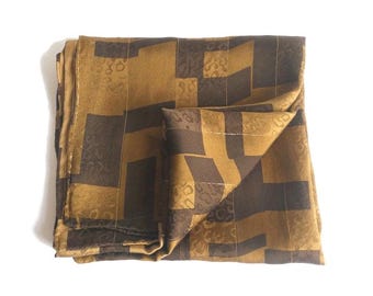 Brown silk scarf  vintage by Sergio