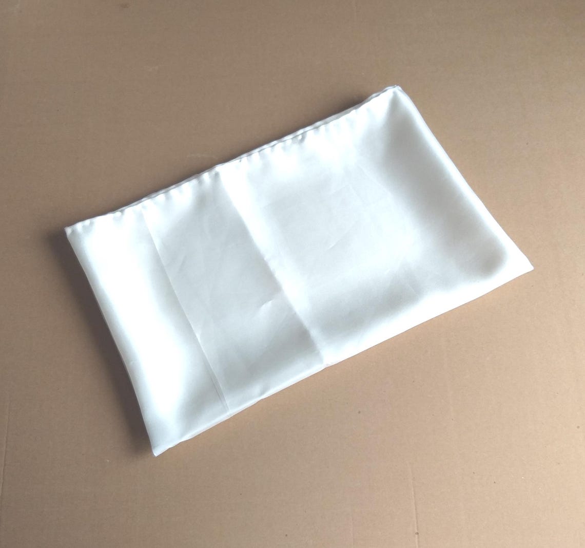 white silk neck scarf men , Vintage Italy, foto 2 di 5