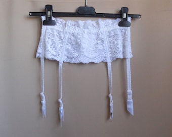 Ladies lace lingerie accessories , white lase garter belt vintage Italy