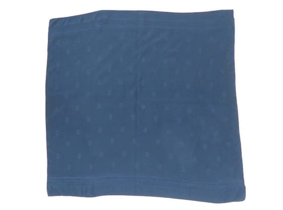 Sciarpa quadrata in seta blu Sciarpa grande vinta… - image 1