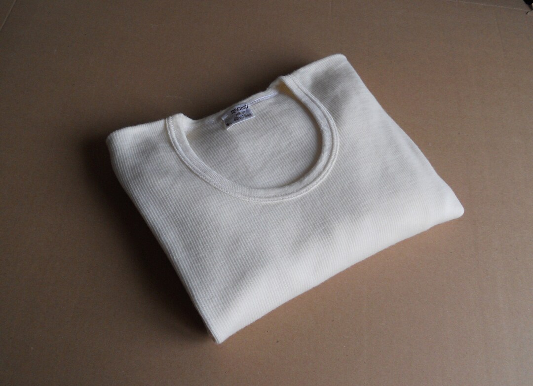 Ribbed Wool Men's Underwear Tshirt L Size Knit Lingerie Etsy