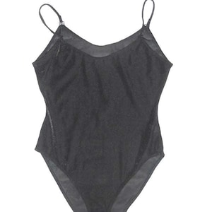 Ladies Vintage Lingerie  Sleeveless Black Bodysuit S size underwear