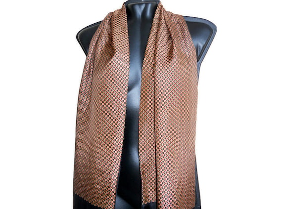 silk scarf for men vintage thin men's scarf