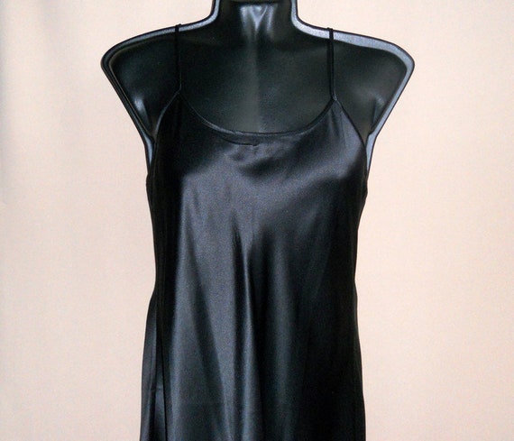 Silk underwear organic black silk Vintage women's