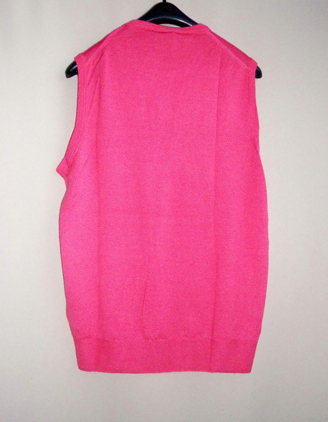 Sleeveless wool sweater men's vest Vintage Italy pink | Etsy