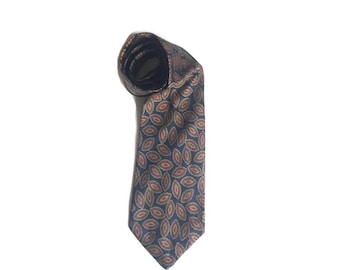 Riva Calzoni Italia vintage blue red silk tie, men's accessories gift for him