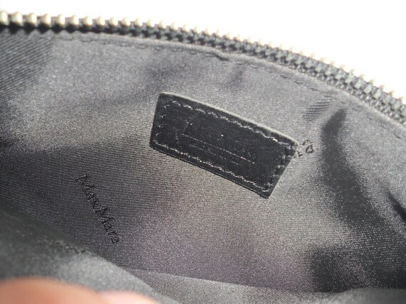 Borsa piccola vintage Italy con manico superiore in nylon nero e pelle View 5